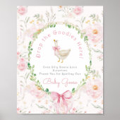 Silly Goose Blush pink Gifts table Whimsical Poster (Vorne)