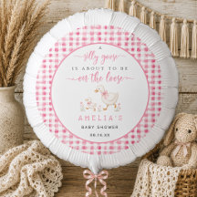 Silly Goose Blush Pink Gingham Baby Shower