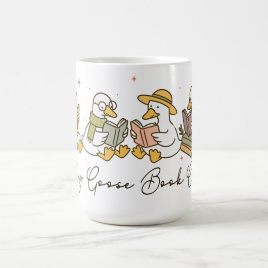 Silly Goose Book Club Reading Kaffeetasse (Mittel)