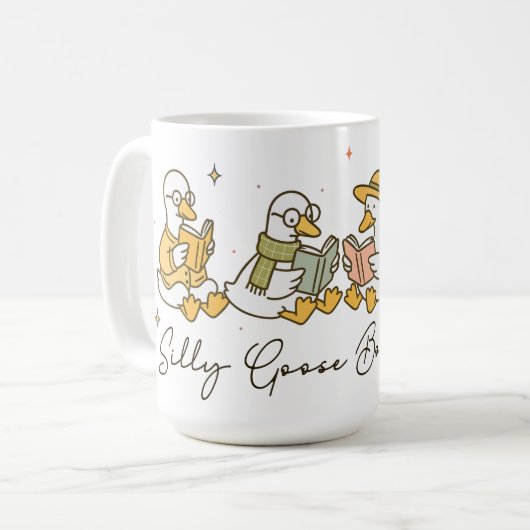 Silly Goose Book Club Reading  Kaffeetasse (Vorderseite Links)
