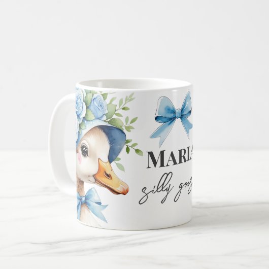 Silly Goose Boy Birthday baby shower Kaffeetasse (Vorderseite Links)