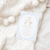 Silly Goose Boy Blue Baby Shower Einladung