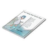 Silly Goose Boy Custom Daily Routine Checklist Notizblock (Rotiert)