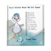 Silly Goose Boy Custom Daily Routine Checklist Notizblock (Vorderseite)