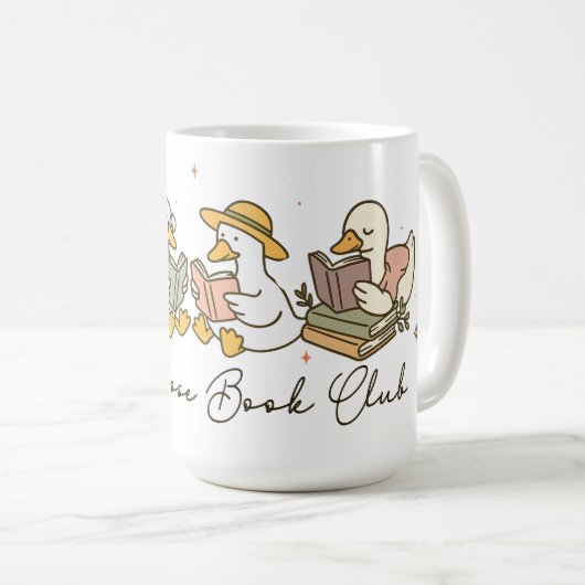 Silly Goose Buchclub-Lesegruppe Kaffeetasse (VorderseiteRechts)