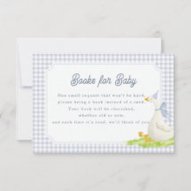 Silly Goose Bücher für Baby Blau Gingham Karte