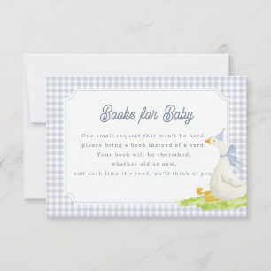 Silly Goose Bücher für Baby Blau Gingham Karte