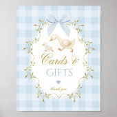 Silly Goose Cards and gifts Blue Bow Gingham Poster (Vorne)
