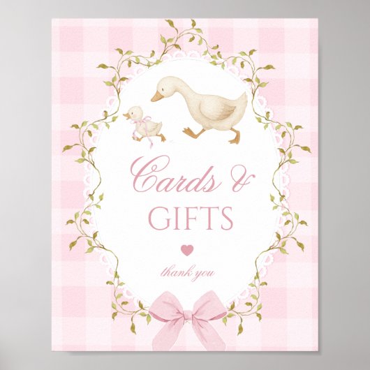 Silly Goose Cards and gifts Whimsical pink Poster (Vorne)