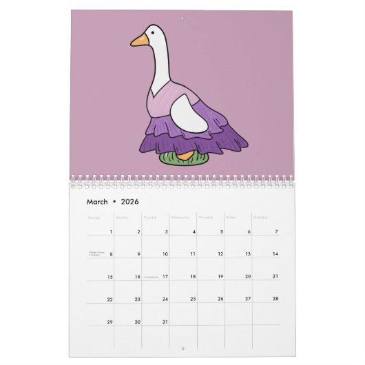 Silly Goose (Color Pop Version) Kalender (Mär 2026)
