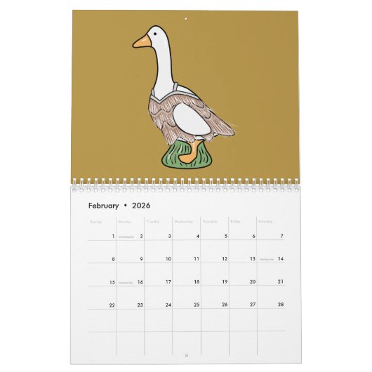 Silly Goose (Color Pop Version) Kalender (Feb 2026)