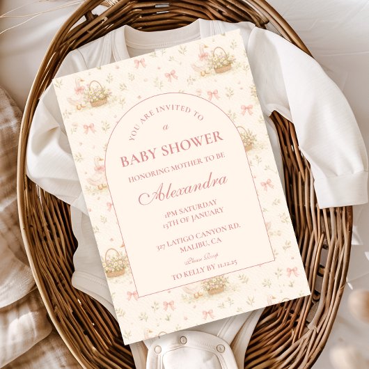 Silly Goose Coquette Baby Shower Einladung