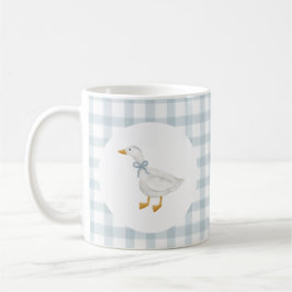 Silly Goose Cottagecore Blue Gingham Baby Shower Kaffeetasse
