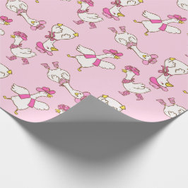 Silly Goose Cowboy Cowgirl Pink Gift Geschenkpapier