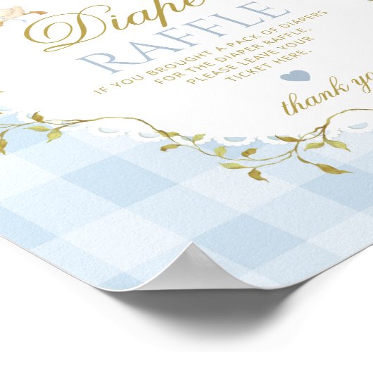 Silly Goose Diaper Raffle Sage Green Whimsical Poster (Ecke)