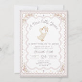 Silly Goose Duck Gender Neutral VintageBaby Shower Einladung (Vorderseite)