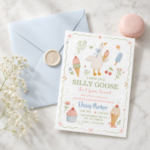 Silly Goose Eiscreme-Party-Baby-Einladung
