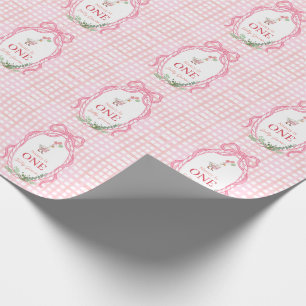 Silly Goose Erster Geburtstag Pink Geschenkpapier