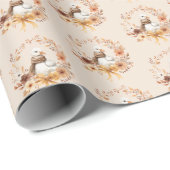 Silly Goose Fall Wreath Baby shower Geschenkpapier (Rolleneckpunkt)