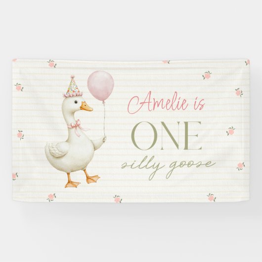 Silly Goose First Birthday  Banner (Horizontal)