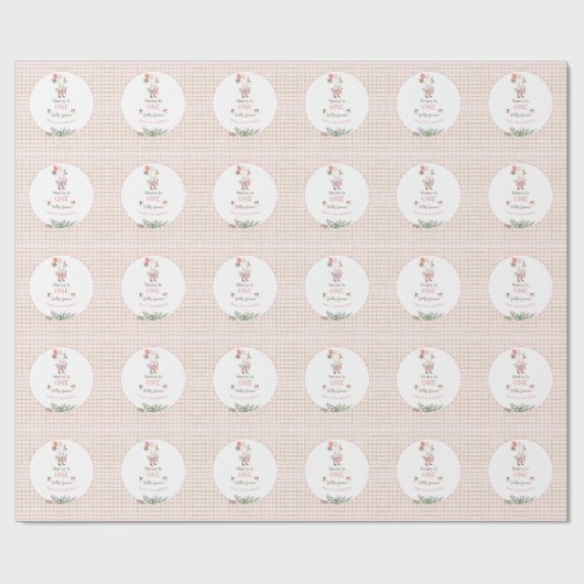 Silly Goose First Birthday Brown Geschenkpapier (Flach)