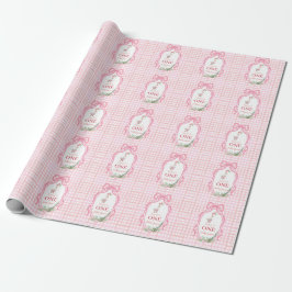 Silly Goose First Birthday Pink Geschenkpapier
