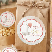 Silly Goose First Birthday Sticker Personalized