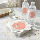 Silly Goose First Birthday Water Bottle Label Serviette