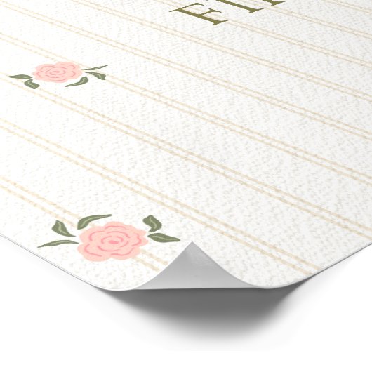 Silly Goose First Birthday Welcome Poster (Ecke)