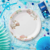 Silly Goose Flower Garden Mushroom 1st Birthday Pappteller (Party)