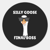 Silly Goose Funny Black Sticker (Vorderseite)