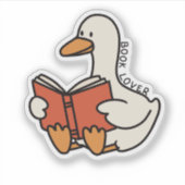 Silly Goose Funny Book Lover Bookish Book Club Aufkleber (Vorderseite)