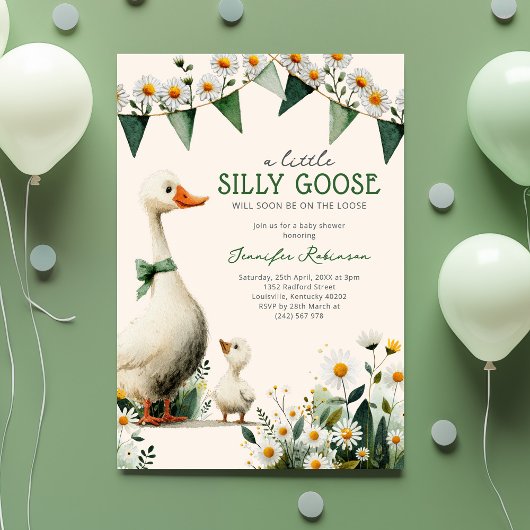 Silly Goose Gender Neutral Baby Shower Einladung