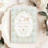 Silly Goose Gender neutral Sage Baby Shower Einladung