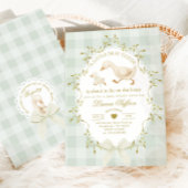 Silly Goose Gender neutral Sage Baby Shower Einladung