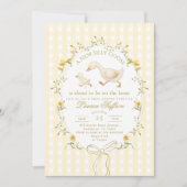 Silly Goose Gender neutral Yellow Baby Shower Einladung (Vorderseite)