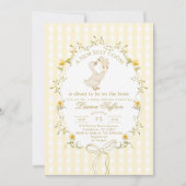 Silly Goose Gender neutral Yellow Baby Shower Einladung (Vorderseite)