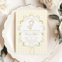 Silly Goose Gender neutral Yellow Baby Shower Einladung