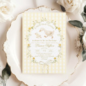 Silly Goose Gender neutral Yellow Baby Shower Einladung