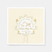 Silly Goose Gender neutral Yellow Baby Shower Serviette (Vorderseite)