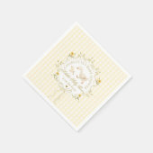 Silly Goose Gender neutral Yellow Baby Shower Serviette (Ecke)