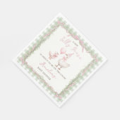 Silly Goose Gingham Duck baby Shower Serviette (Ecke)