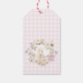 Silly Goose Gingham Girl Baby Shower Thank You Geschenkanhänger (Rückseite)