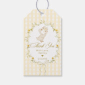 Silly Goose Gingham Kids Birthday Spring Thank you Geschenkanhänger (Vorderseite)
