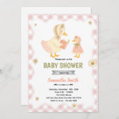 Silly Goose girl Baby Shower Invitation Einladung (Vorne/Hinten)