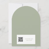 Silly Goose Green Gingham Arch Baby Shower QR Code Einladung (Rückseite)