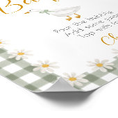 Silly Goose Green Gingham Mimosa Bar Baby Shower  Poster (Ecke)