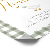 Silly Goose Green Gingham Schnuller-Suchspiel Poster (Ecke)