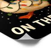 Silly Goose Holiday Christmas Festive Goose On The Poster (Ecke)