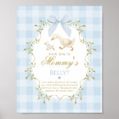Silly Goose How big is belly Blue Gingham Poster (Vorne)